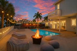 Beachfront Oasis w/ HTD Pool Cinema Game-Room Tiki