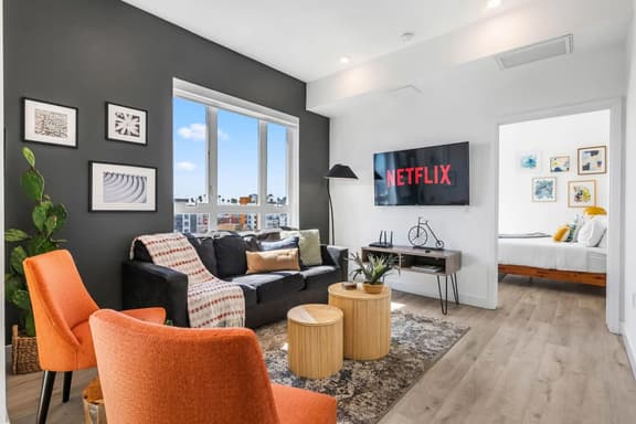 Light-Filled 2BD K-Town Apt w/ Parking & Views